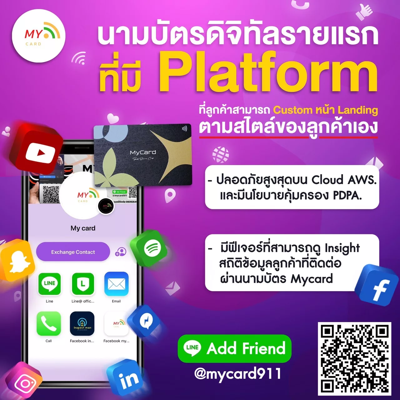 นามบัตรnfc POPULAR SERVICES